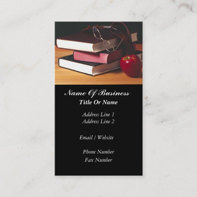 Schullehrer-Visitenkarte Visitenkarte (Vorderseite)