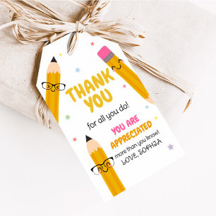 Schullehrer Wertschätzung Vielen Dank für die Tags Geschenkanhänger