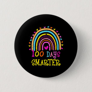 Schullehrertag - 100 Tage intelligenter Regenbogen Button
