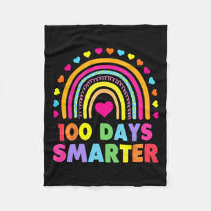 Schullehrertag - 100 Tage intelligenter Regenbogen Fleecedecke