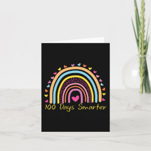 Schullehrertag 100 Tage intelligenter Regenbogen Karte