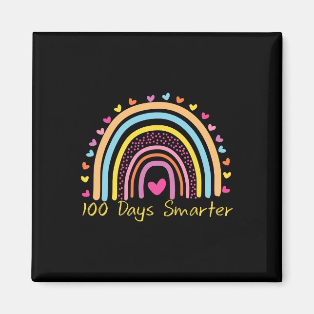 Schullehrertag 100 Tage intelligenter Regenbogen Magnet (Vorne)