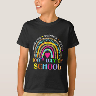 Schullehrertag - 100 Tage intelligenter Regenbogen T-Shirt