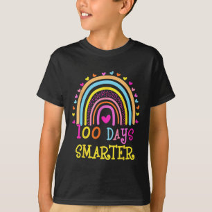 Schullehrertag 100 Tage intelligenter Regenbogen T-Shirt