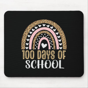 Schullehrertag 100 Tage Regenbogen Leopard Boh Mousepad