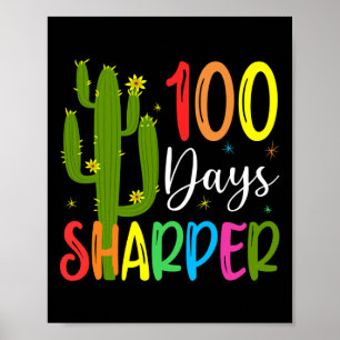 Schullehrertag - 100 Tage Sharper Cactus Poster