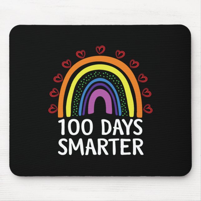 Schullehrertag 100 Tage Smarterer Regenbogen 2 Mousepad (Vorne)