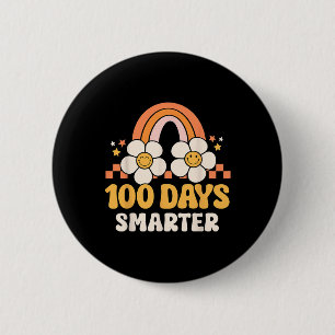 Schullehrertag 100 Tage Smarterer Regenbogenkid Button