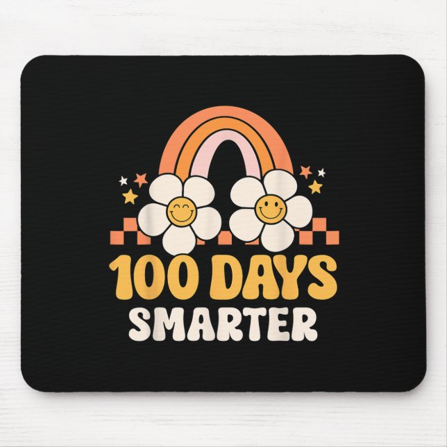 Schullehrertag 100 Tage Smarterer Regenbogenkid Mousepad (Vorne)