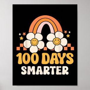 Schullehrertag 100 Tage Smarterer Regenbogenkid Poster