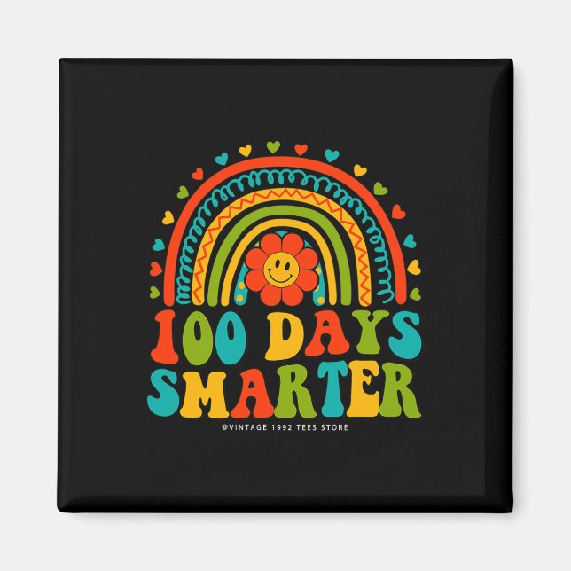 Schullehrertage Junge Mädchen 100 Tage klüger R Magnet (Vorne)