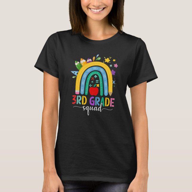 Schulleiter Boho Rainbow Back T-Shirt (Vorderseite)
