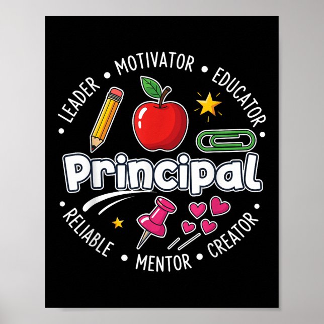 Schulleiter Pädagoge Mentor Motivator  Poster (Vorne)