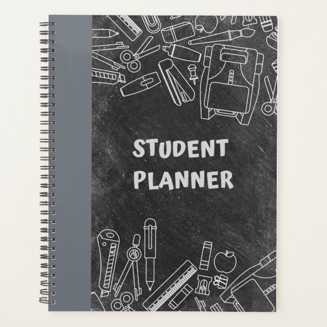 SCHULLIEFERUNGEN AUF DER CHALKBOARD WEEKLY PLANNER PLANER (Vorderseite)