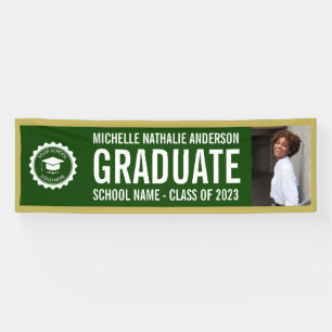 Schullogo Abschluss Foto Green Gold Banner