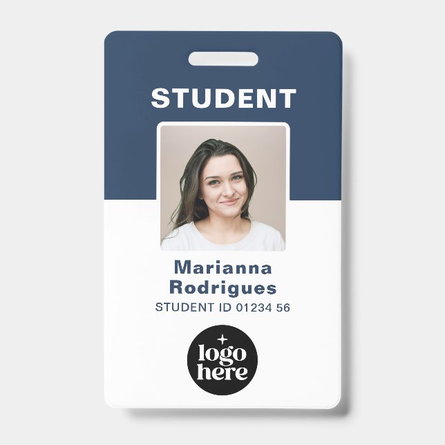Schullogo Foto Barcode Individuelle Studenten-ID Ausweis (Vorderseite)