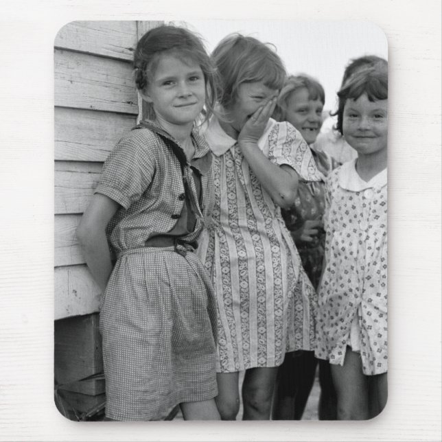 Schulmädchen in der Großen Depression, Mousepad (Vorne)