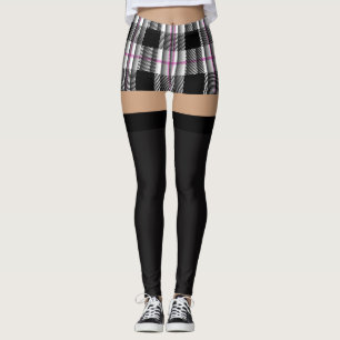 Schulmädchen-Kostüm (Socken) Leggings