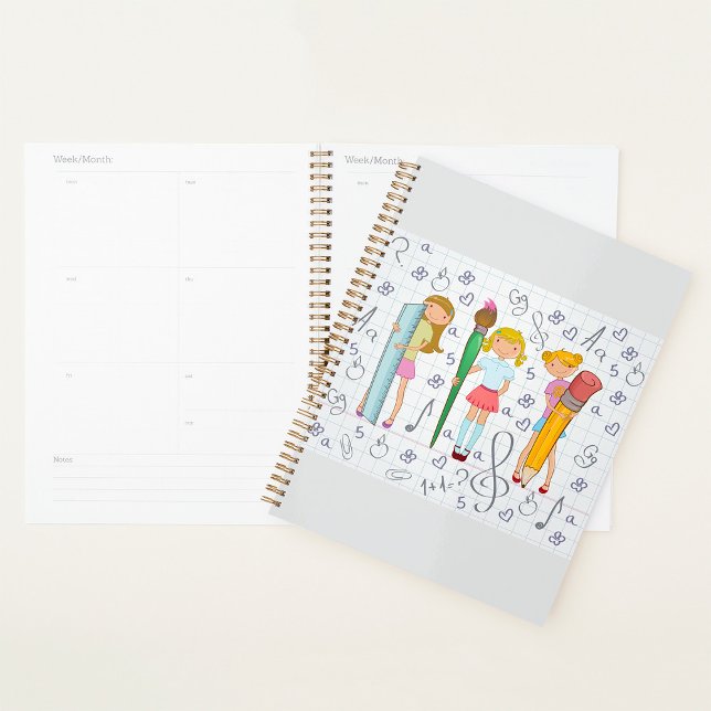 Schulmädchen mit Oversified School Stationery Planer (Von Creator hochgeladen)