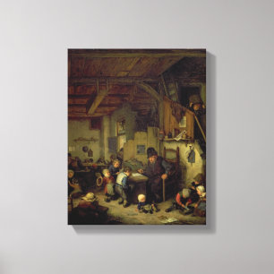 Schulmeister, c.1662 (Öl auf Tafel) Leinwanddruck