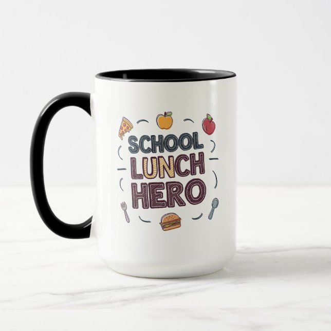 Schulmittagsheld Tasse (Links)
