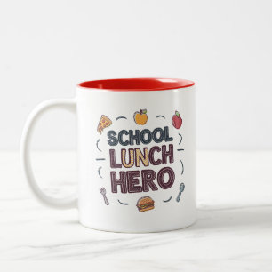 Schulmittagsheld Zweifarbige Tasse