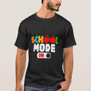 Schulmodus auf sonnige Weise zurück zum Schullehre T-Shirt