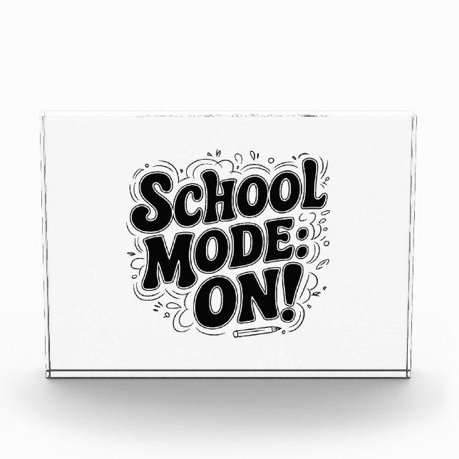 Schulmodus: ON! ,Vintag Inspiriert Entwurf Fotoblock (Vorderseite)