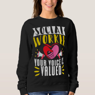Schulmonat für soziale Arbeit Hands Sozialarbeit Sweatshirt