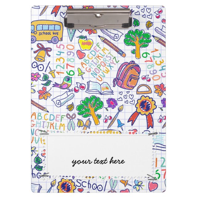 Schulmuster Klemmbrett (Vorderseite)
