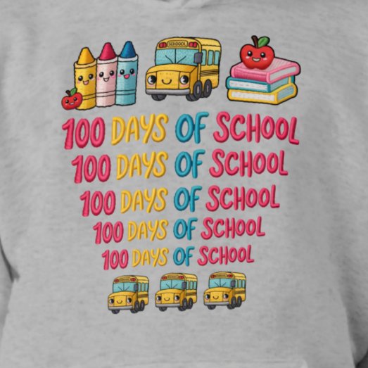Schulname feiert 100 Tage Hoodie (Von Creator hochgeladen)