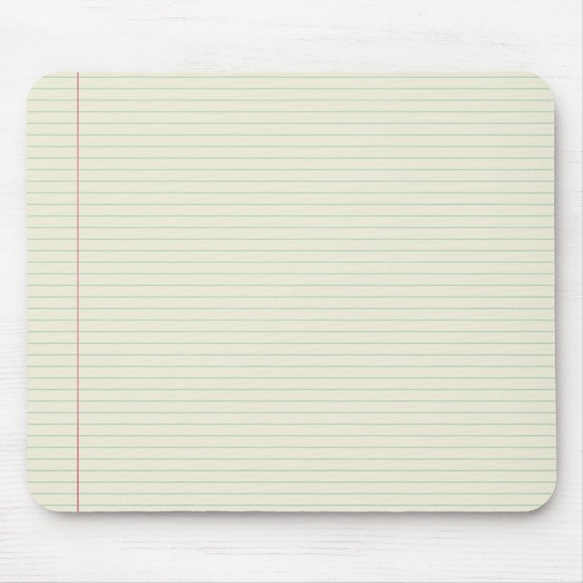Schulnotizpapier Mousepad (Vorne)