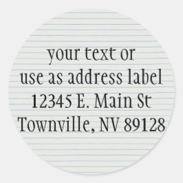 Schulpapier Runder Aufkleber