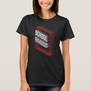 Schulpsychologe Job Title Appreciation Retro T-Shirt
