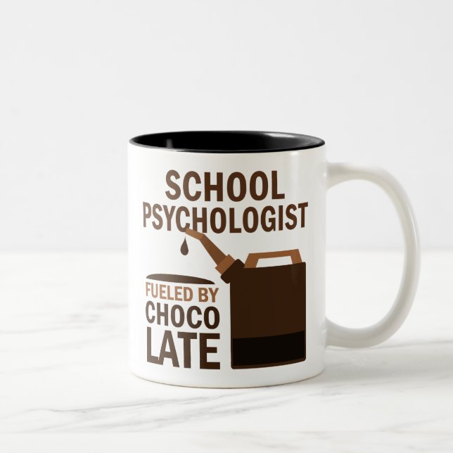 Schulpsychologe-(lustiges) Geschenk Zweifarbige Tasse (Rechts)