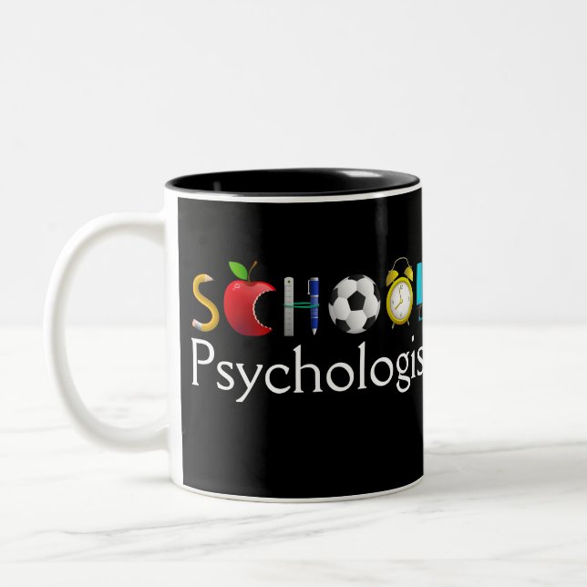 Schulpsychologe Schule-Benommenheit Tasse (Links)