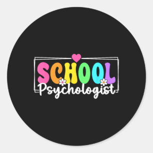 Schulpsychologe Schulpsychologie-Lehrer Zurück Zu Runder Aufkleber