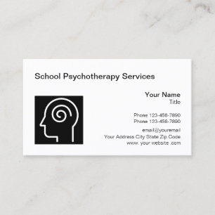 Schulpsychotherapeut-Logo-Vorlage Visitenkarte