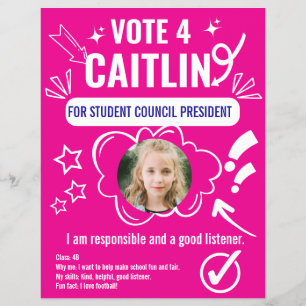 Schulrats-Wahlvorlage für Kinder Flyer