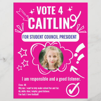 Schulrats-Wahlvorlage für Kinder Flyer