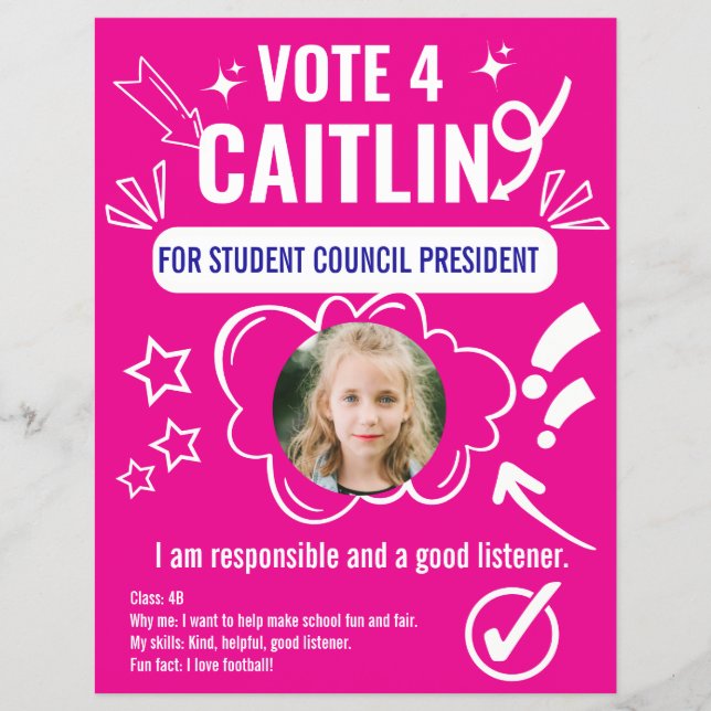 Schulrats-Wahlvorlage für Kinder  Flyer (Vorne)