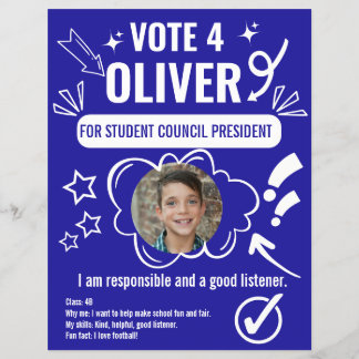 Schulrats-Wahlvorlage für Kinder Flyer