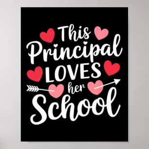 Schulrektorin Valentinstag Schulleiterin L Poster