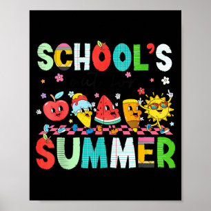 Schulschluss für den Sommer, der Sommer ruft Buch Poster