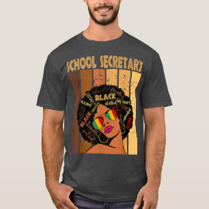 Schulsekretär Afro American Black History T-Shirt