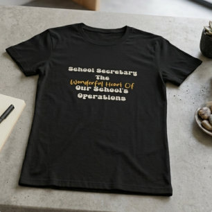 Schulsekretärin Herz der Schulabläufe T-Shirt