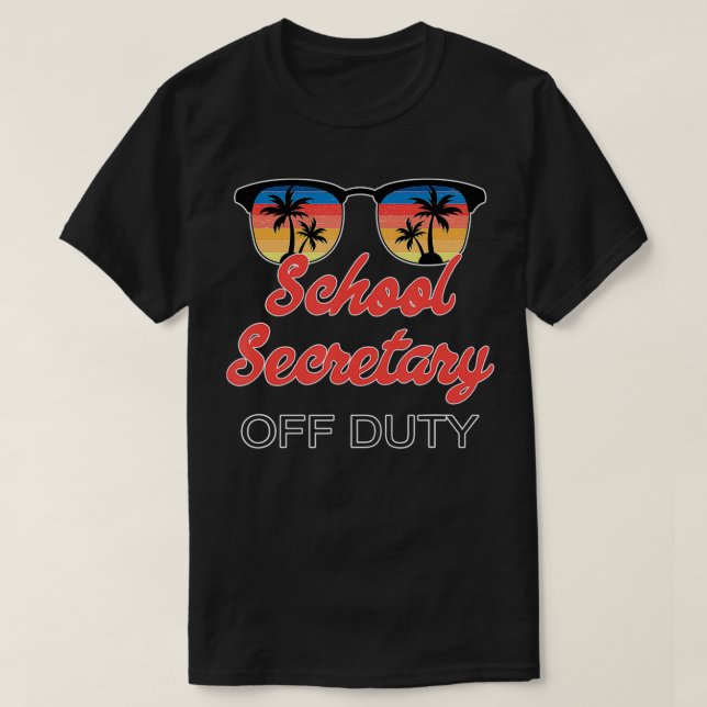 Schulsekretärin Vintag Retro Sunset T-Shirt (Design vorne)