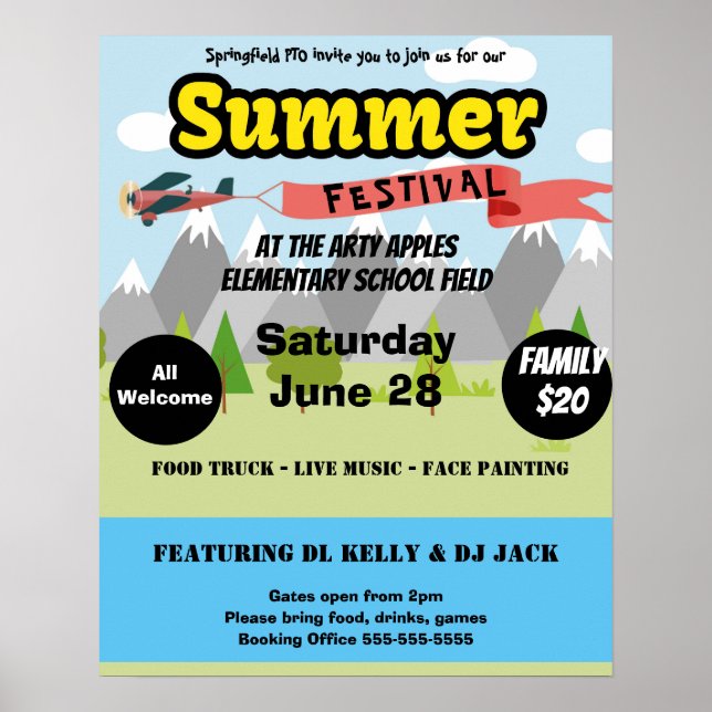 Schulsommerfest, Gemeinschaftsfestival Poster (Vorne)