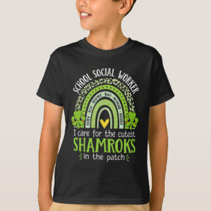 Schulsozialarbeiter Shamrocks St Patricks Day Soz T-Shirt