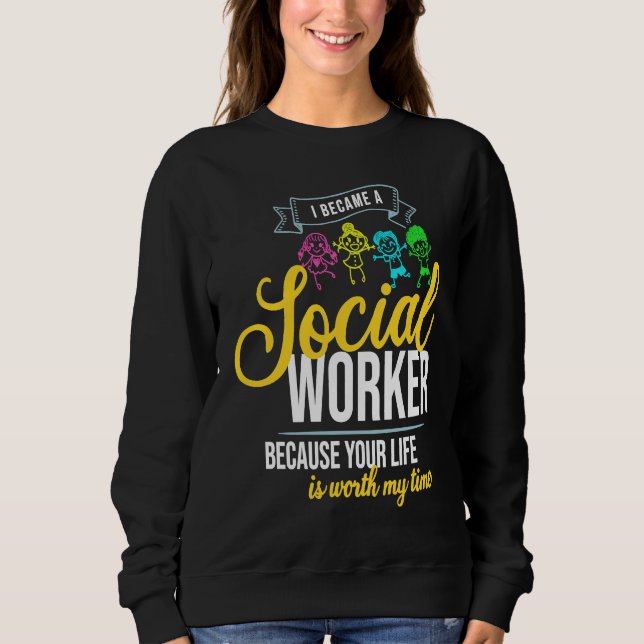 Schulsozialarbeiter Zitat Sweatshirt (Vorderseite)